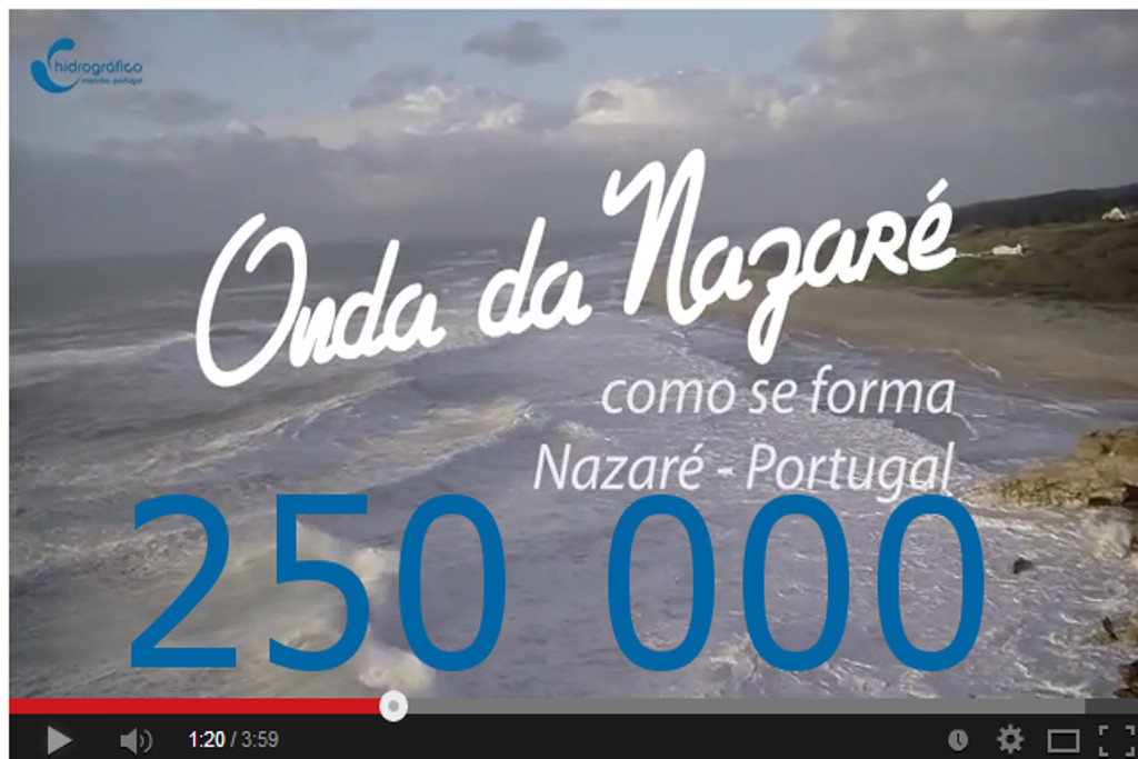 Filme “Onda da Nazaré, como se forma” ultrapassa as 250 000 visualizações