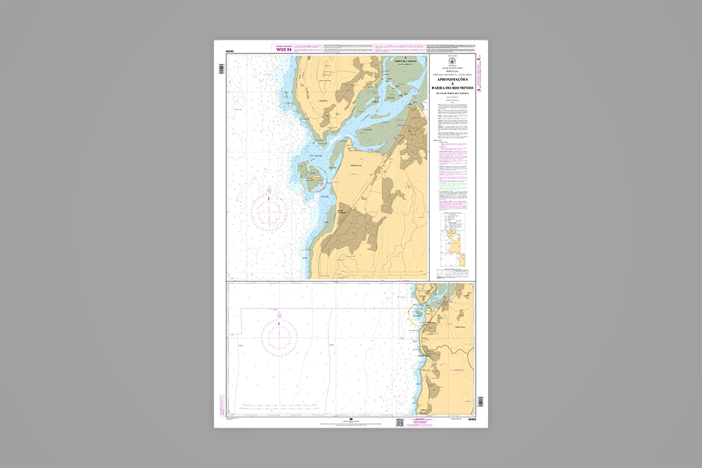 Publicada nova edição da Carta Náutica 26409 - 2ª Edição abril 2022 “Aproximações à Barra do Rio Minho (Plano do Porto de Caminha)”